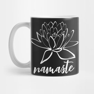 Namaste Lotus Calligraphy Mug